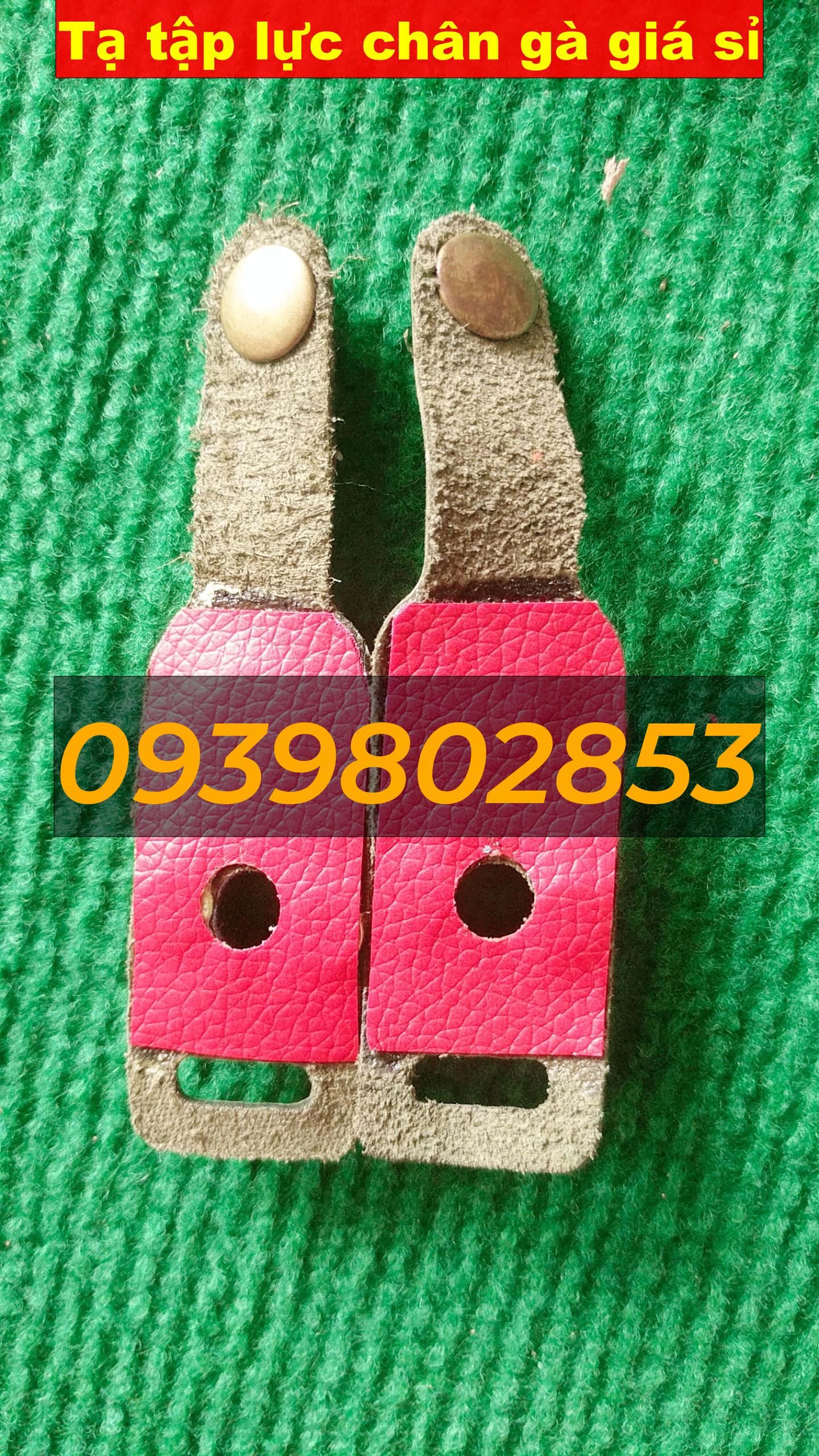 Tạ Chì Đeo Chân Bằng Da Cho Gà Đá - Bộ x 2 Cái