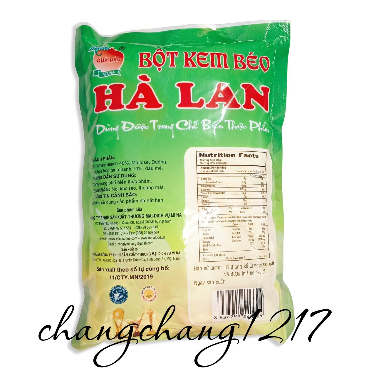 Bột Kem Béo Pha Trà Sữa Hà Lan Mina Gói 500gr (Mina)
