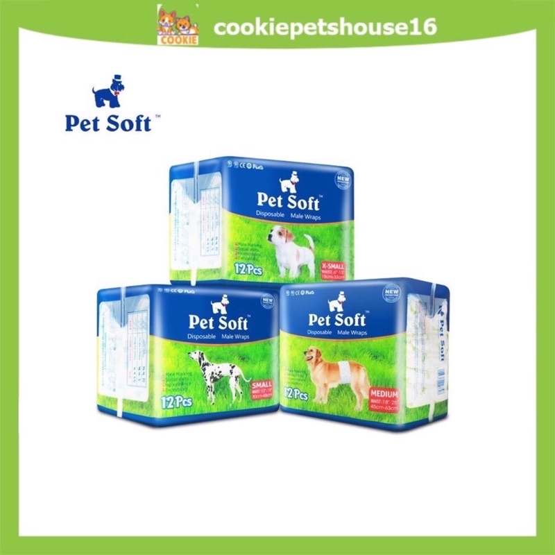 Bỉm dành riêng cho chó đực Pet Soft M , 6- 11kg