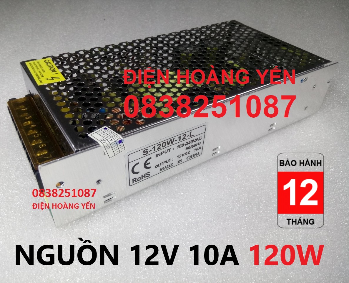 [HCM]Nguồn tổ ong tổng 12V-10A (DC) đa năng phù hợp với camera và đèn led quảng cáo