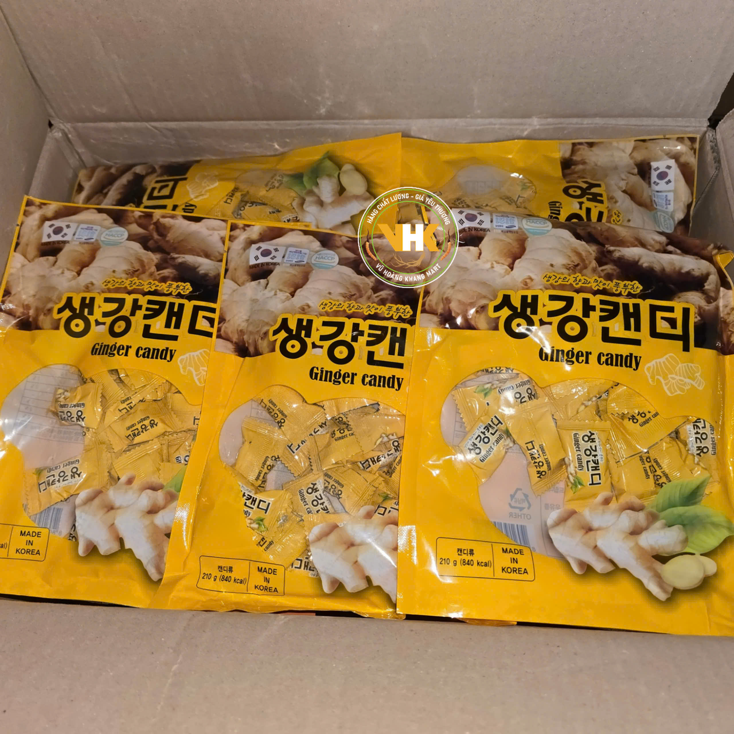 KẸO GỪNG CỨNG CAO CẤP HÀN QUỐC 200GR