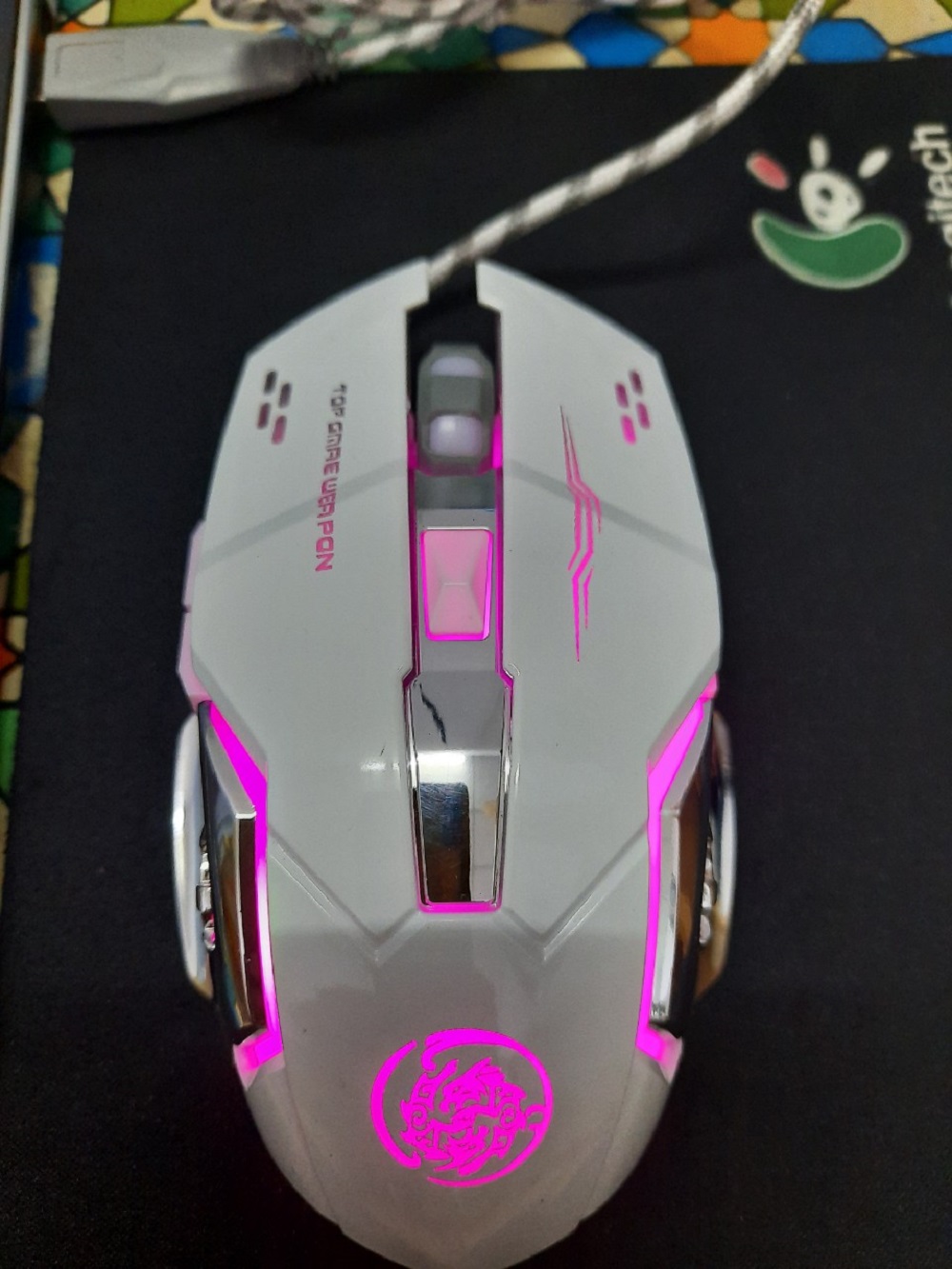 Chuột Game Thủ Có Dây - không dây Cực Bền Thiết Kế Độc Lạ Có LED Nhiều Màu Trắng - Đen - Hồng
