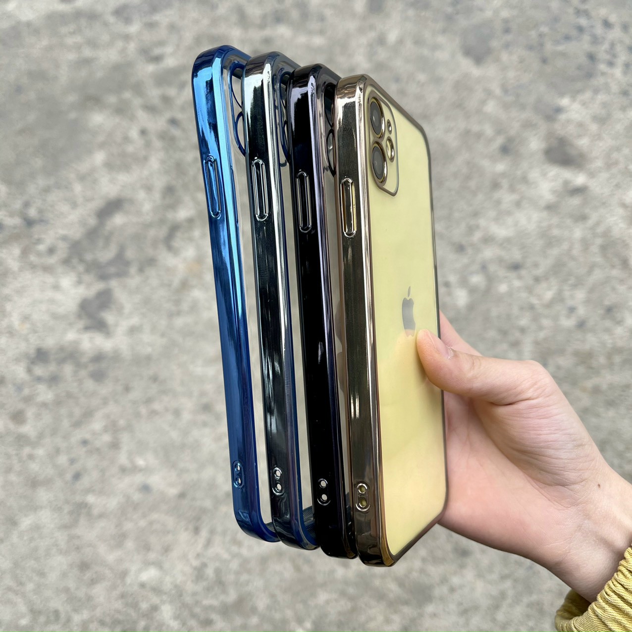 Ốp KST viền xi lưng trong giả IPHONE 12