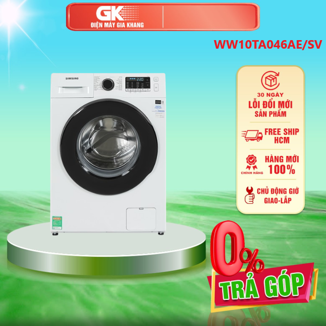 Máy giặt Samsung Inverter 10 kg WW10TA046AE/SV - [HCM] [Trả Góp] - Vệ sinh lồng giặt Khóa trẻ em Hẹn giờ giặt - GIAO HÀNG TOÀN QUỐC - FREESHIP HCM