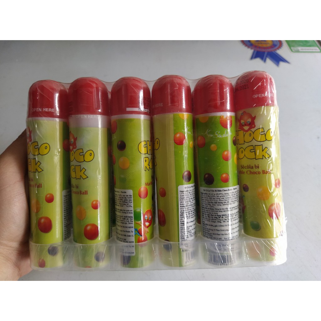 Kẹo socola đá Choco Rock ống 18g/ống