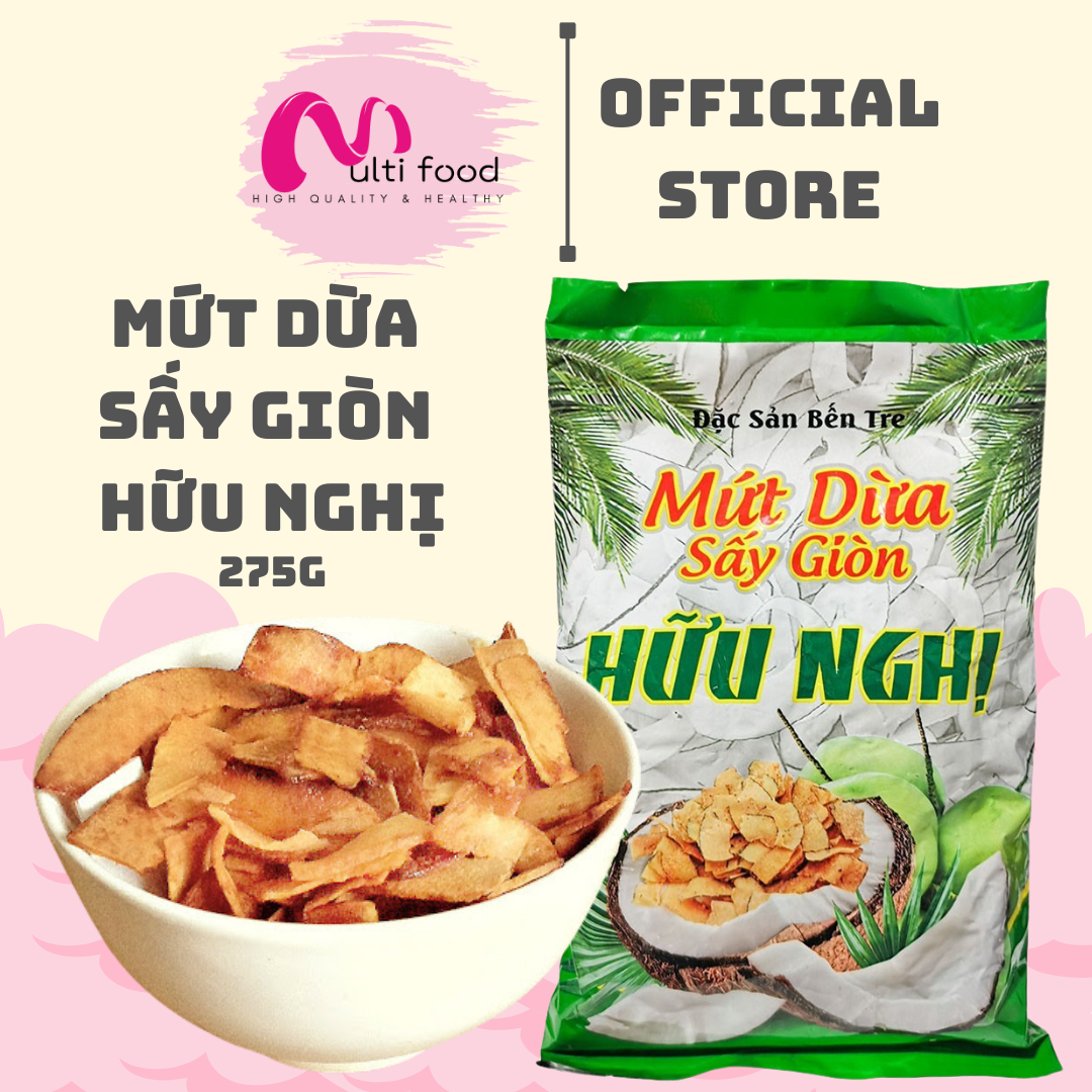 275g mứt dừa sấy giòn hữu nghị - muiltifood