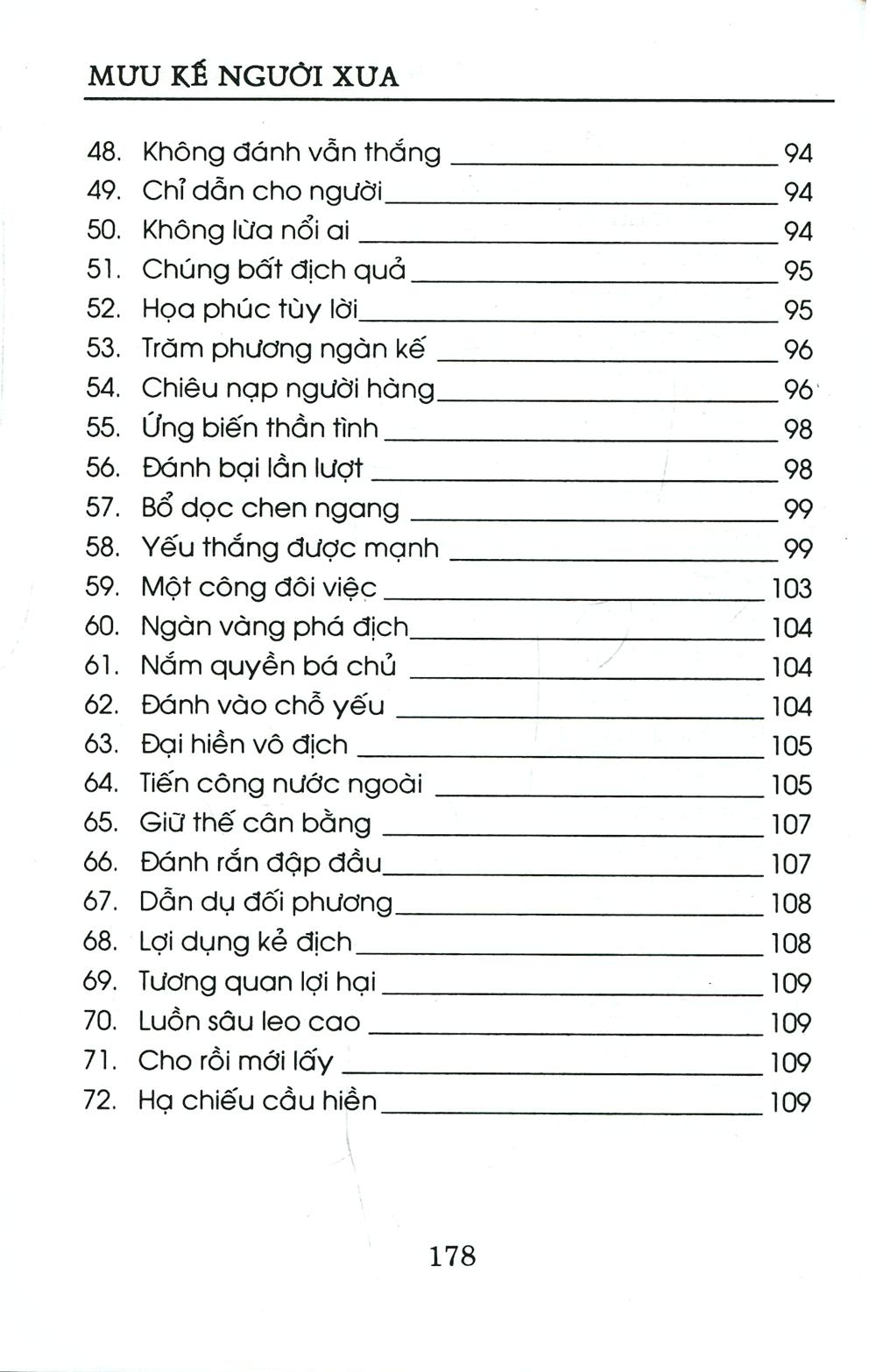 [HCM]Mưu Kế Người Xưa