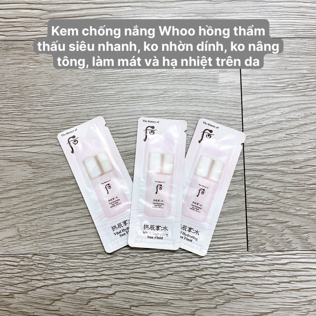 Sample Kem chống nắng whoo hồng