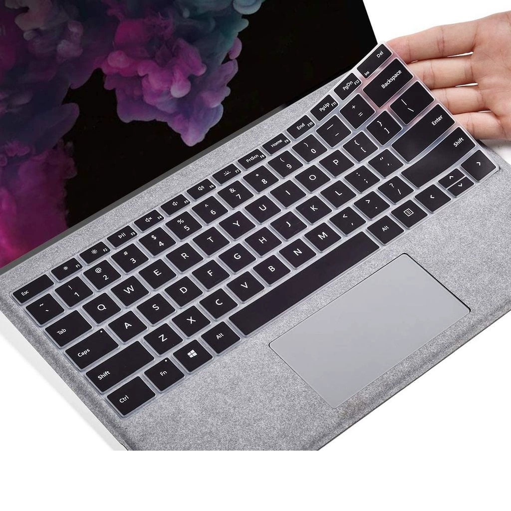 Phủ bàn Phím Silicon Cho Surface Pro 4, 5, 6, 7, 7+, 8, 9, X màu đen