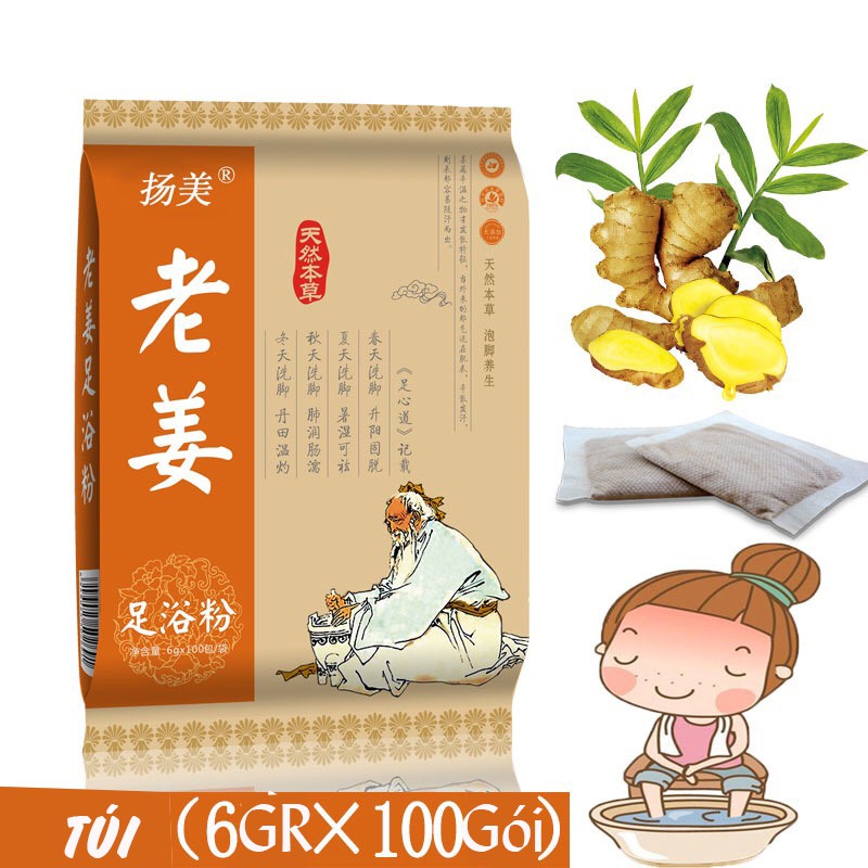 Gói 100 túi ngâm chân thảo dược