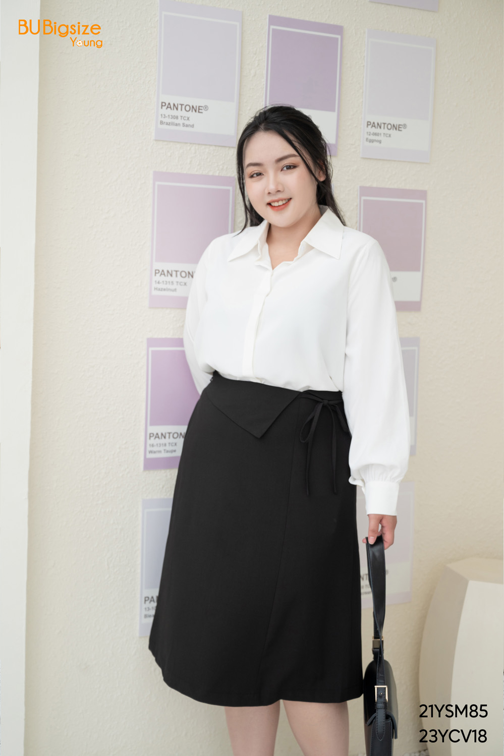 Chân váy A dáng dài BIGSIZE (55kg đến 95kg) - 23YCV18 - [BU Bigsize Young]