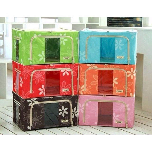 Túi đựng chăn màn khung sắt 50cm x 40cm x 33cm.