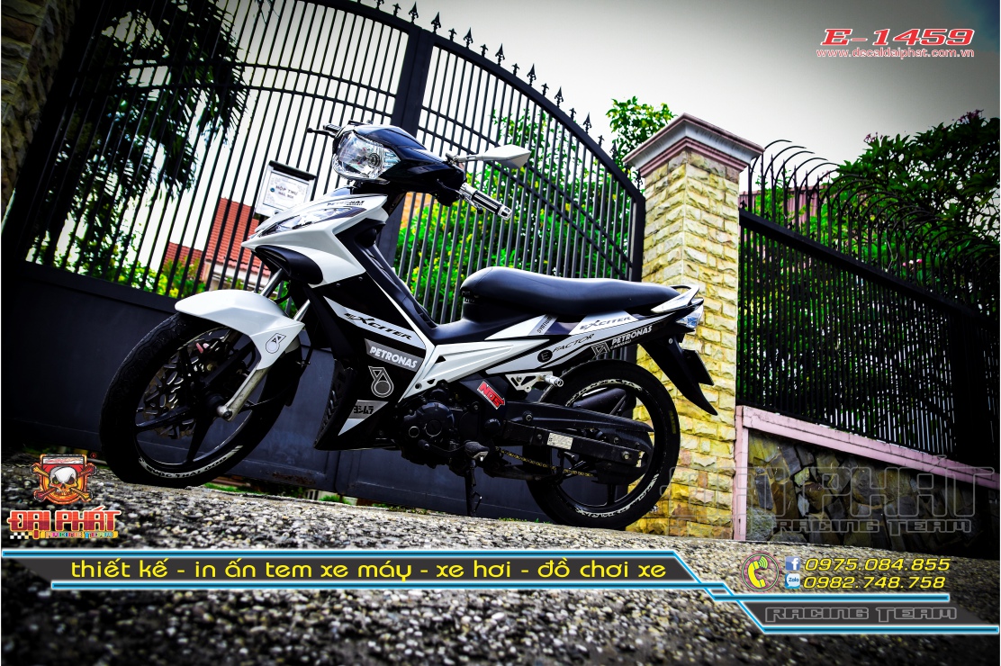 Tem Rời Xe Exciter 2010 Đen Trắng