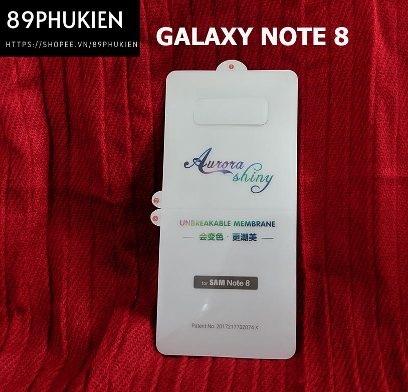 Miếng dán PPF bóng Samsung Galaxy Note 8 chống trầy xước hai mặt
