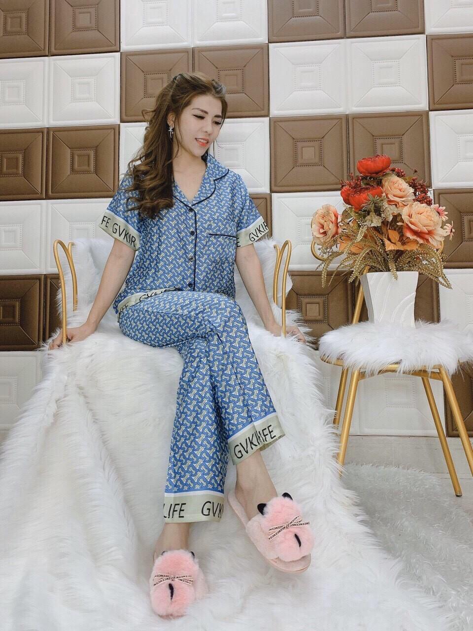 Sét pijama rằn ri satin in 3d cao cấp-QH