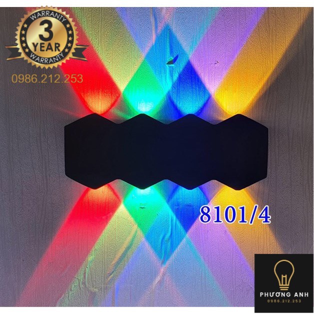 Đèn Hắt Tường Hai Chiều Nhiều Màu Sắc Trang Trí Nội Ngoại Thất Phòng Khách Phòng Ngủ, Hành Lang- Đèn Phương Anh