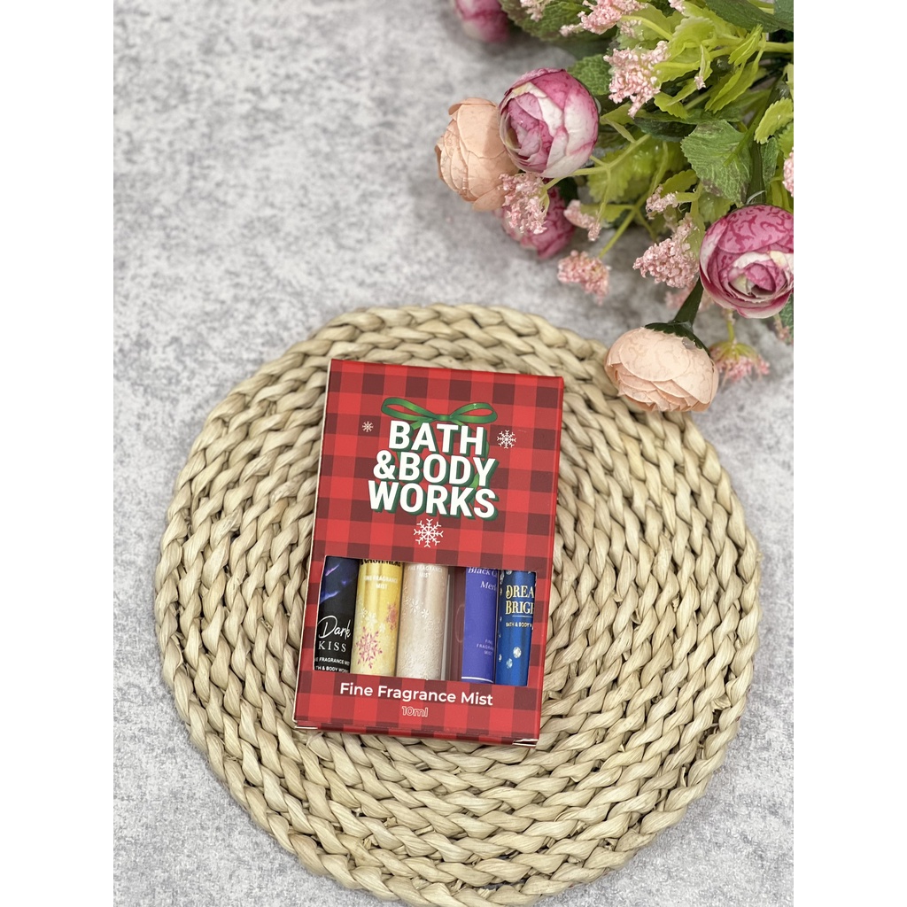 SET BODY MIST BATH & BODY WORKS 10ML CÓ HỘP