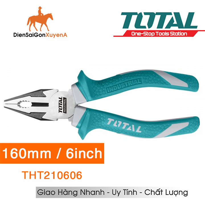 Kìm răng kềm điện crv 6inch 160mm total tht210606 - điện sài gòn xuyên á