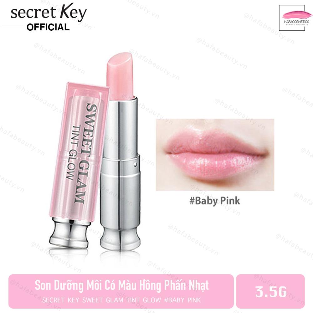 Son dưỡng môi có màu Secret Key Sweet Glam Tint Glow 3.5g #Baby Pink (Hồng nhạt)