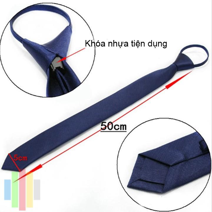 Cà vạt lười bản nhỏ kẻ tăm KT005  95K