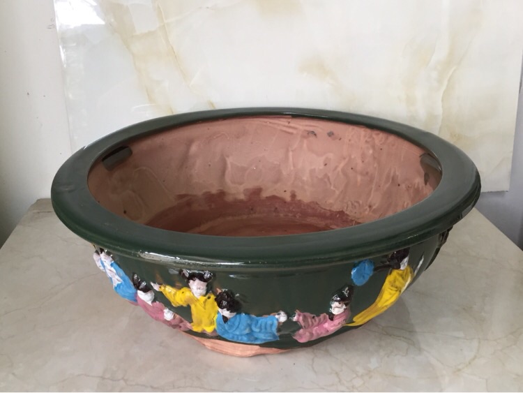 Chậu Sứ bonsai hình bát tiên (size 2)
