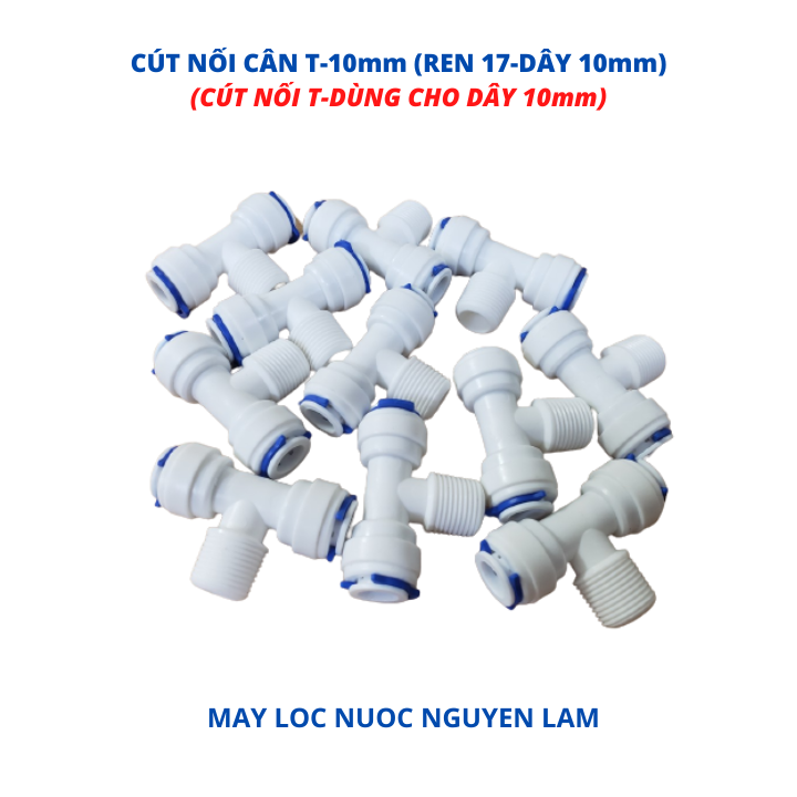 (HCM) Cút Nối T Cân F10 (Ren 17 Dây 10mm)