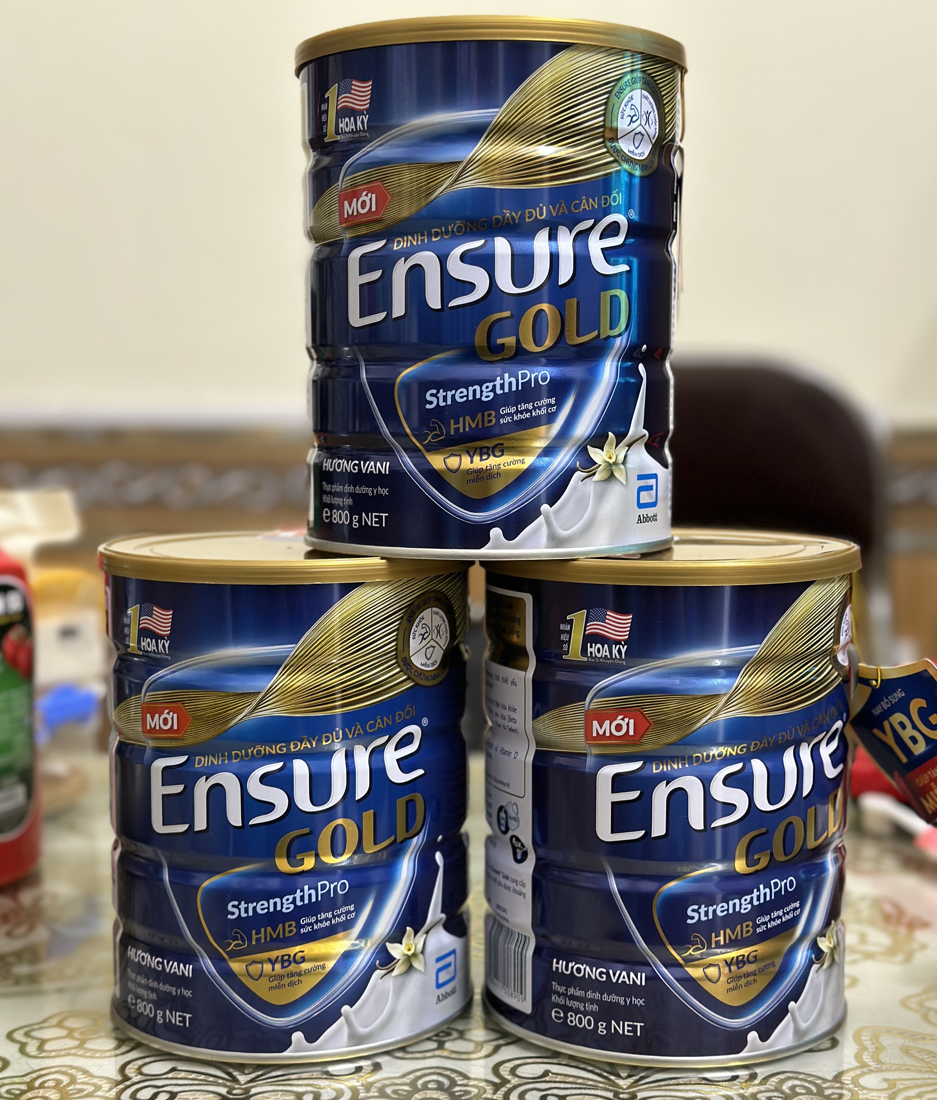 Sữa bột Ensure Gold Abbott hương vani (HMB) 800g