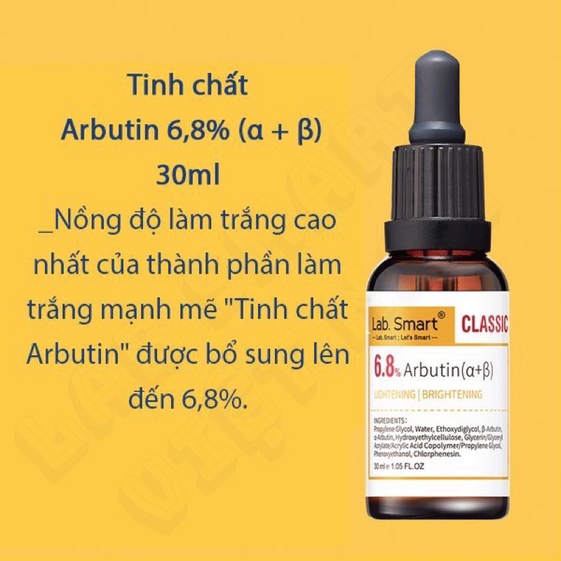 serum 6.8% arbutin LAB SMART trắng da, sáng da 30ml