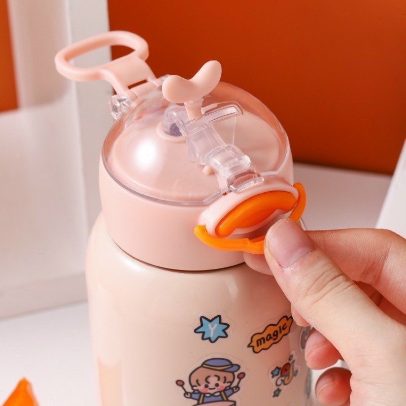 Bình Nước Giữ Nhiệt Cao Cấp Hình Vịt Con cute