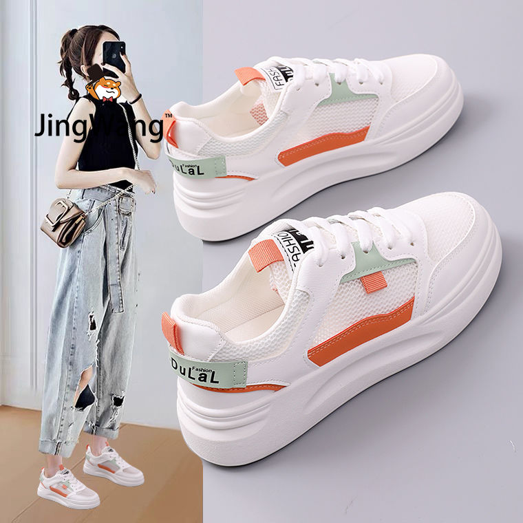 JingWang Free Shipping Miễn phí vận chuyển Giày trắng nhỏ của phụ nữ mùa