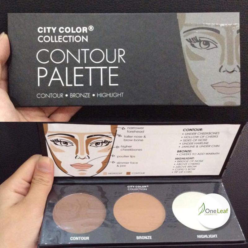 BẢNG TẠO KHỐI VÀ HIGHTLIGHT CITY COLOR CONTOUR EFECT- tạo khối 3 ô city color OL132 tốt nhất