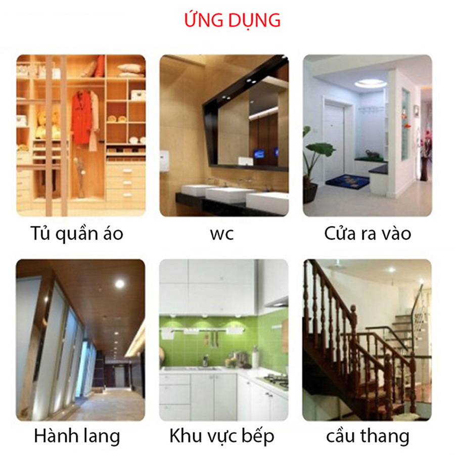 Đèn led âm trần cảm biến 7W, 9W Rạng Đông