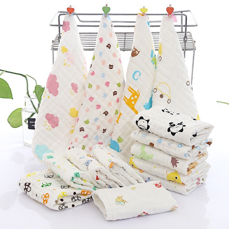 Set 5 khăn mặt xô 6 lớp cho bé