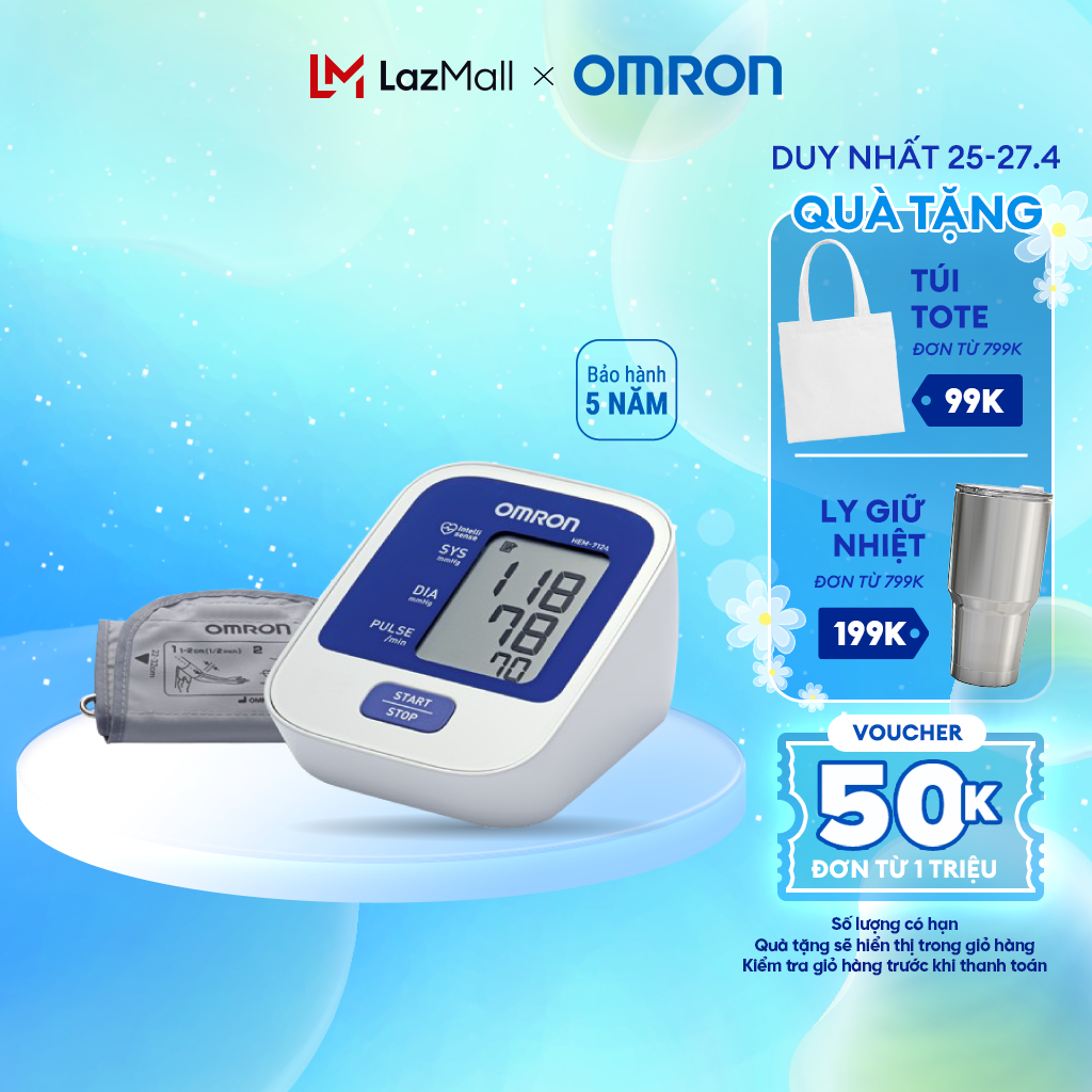 Máy đo huyết áp tự động Omron HEM-7124