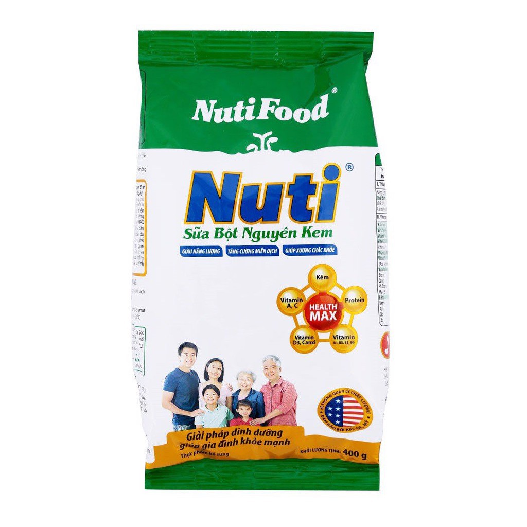 Sữa bột Nuti Nguyên Kem 400g