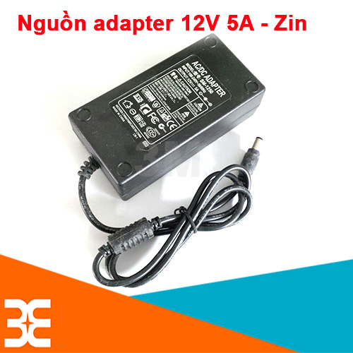 nguồn adapter 12V-5A 5.5x2.1 MM Zin(BH 3 tháng)