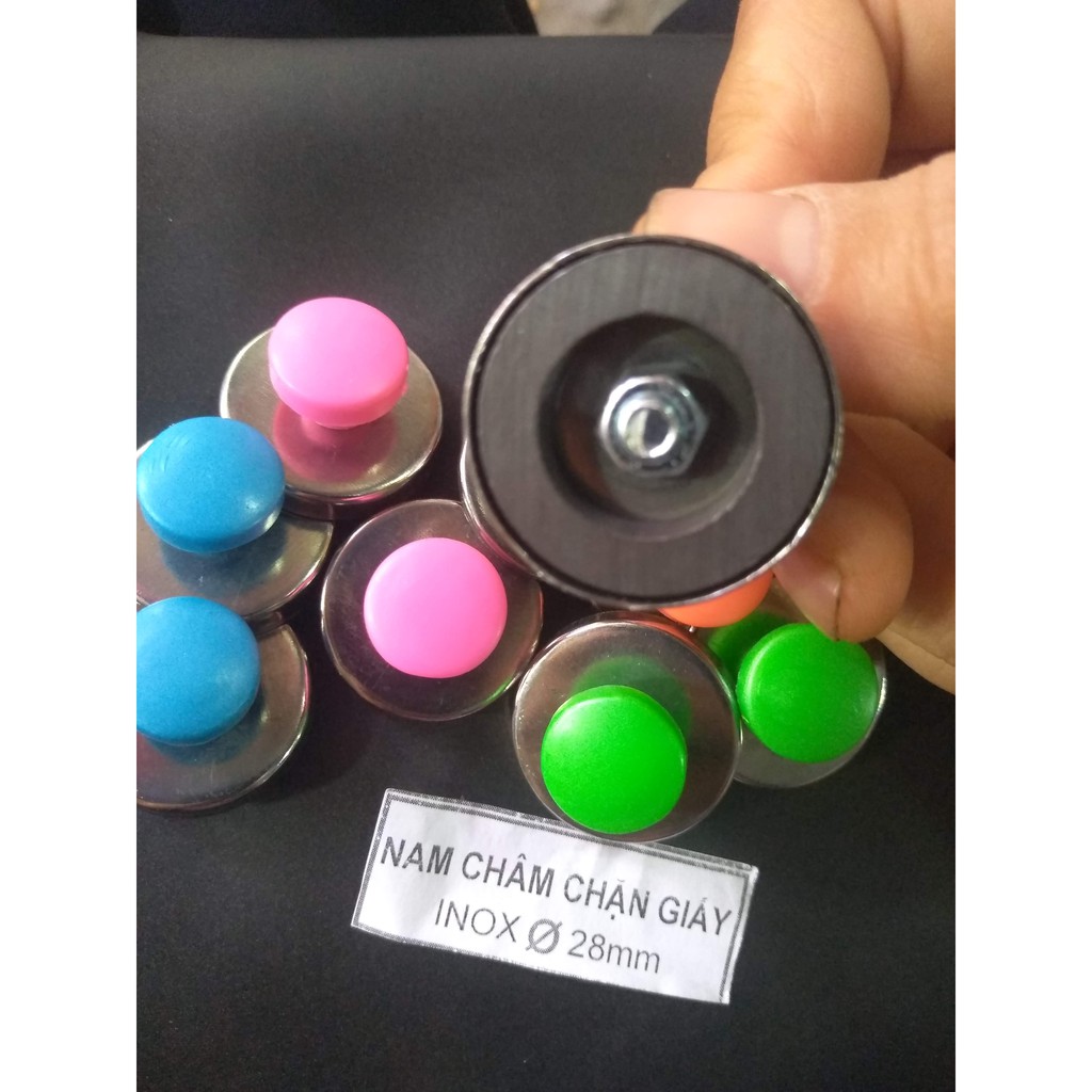 Sét 10 Viên nam Châm Chặn Giấy Có Núm