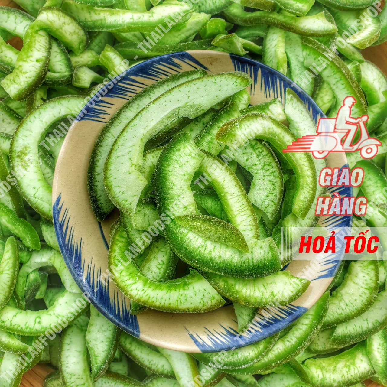 Vỏ bưởi xanh sấy dẻo thái lan - lon 300gr