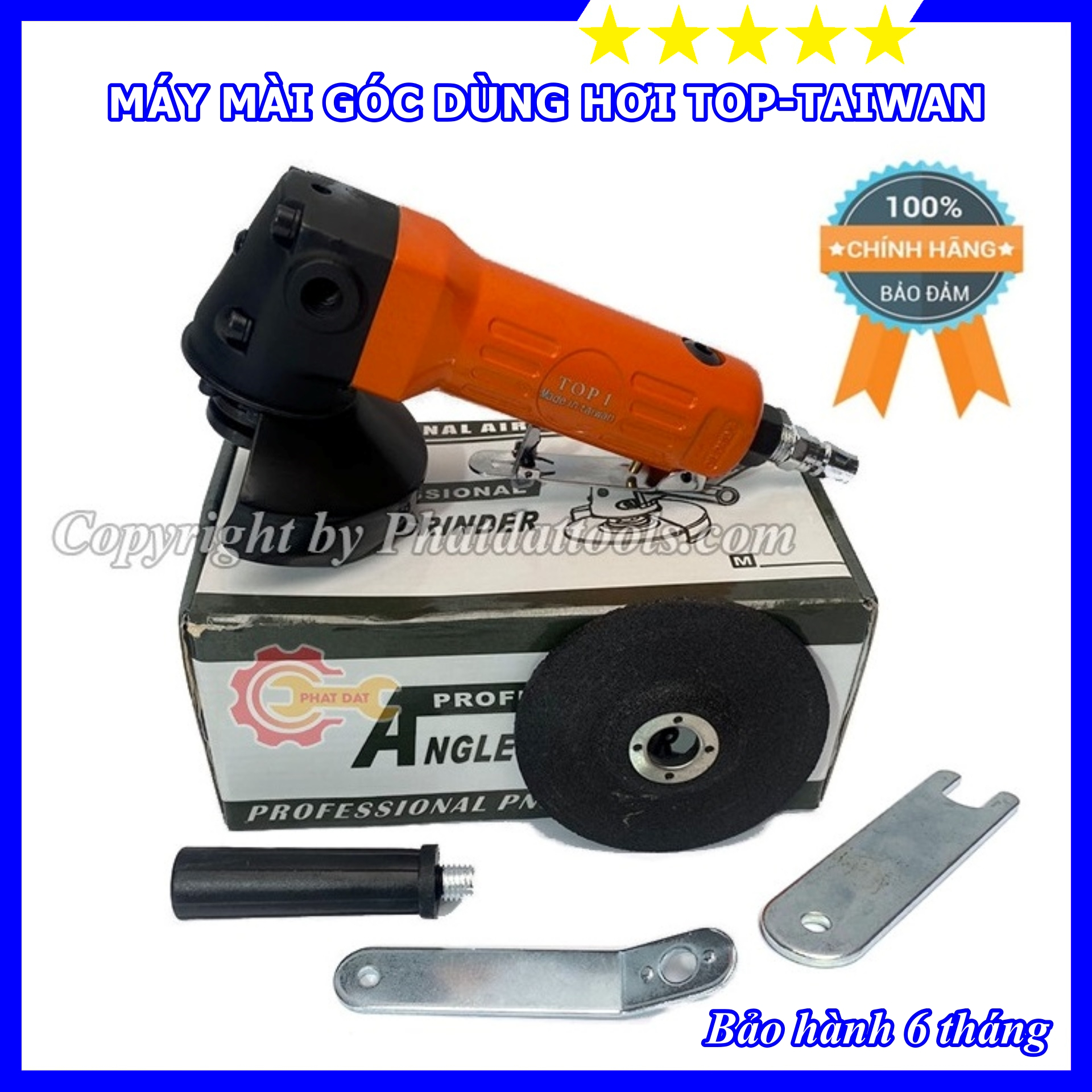 Máy mài góc dùng hơi TOP - Máy mài cắt đa năng khí nén - Bảo hành Toàn Quốc 6 tháng