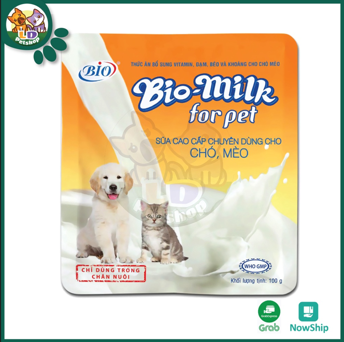 [Thú sơ sinh] Sữa bột bio milk dành cho chó mèo sơ sinh gói 100g