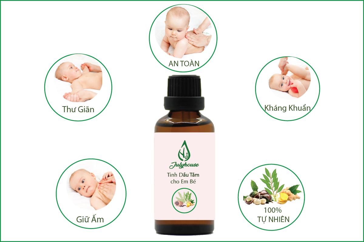 Tinh dầu tắm Cao Cấp cho bé 30ml Julyhouse