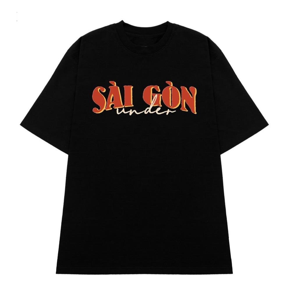 Áo thun nam nữ unisex sài gòn under form rộng tay lỡ