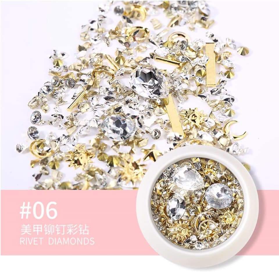 Nail hạt đá lấp lánh trang trí móng tay