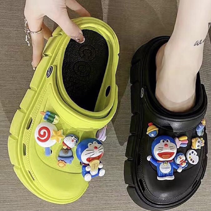 Bộ sticker doremon gắn dép crocs 10 món doremon