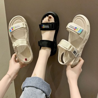 Women s casual sandals 2021 summer new fashion Korean style flat beach thumbnail
