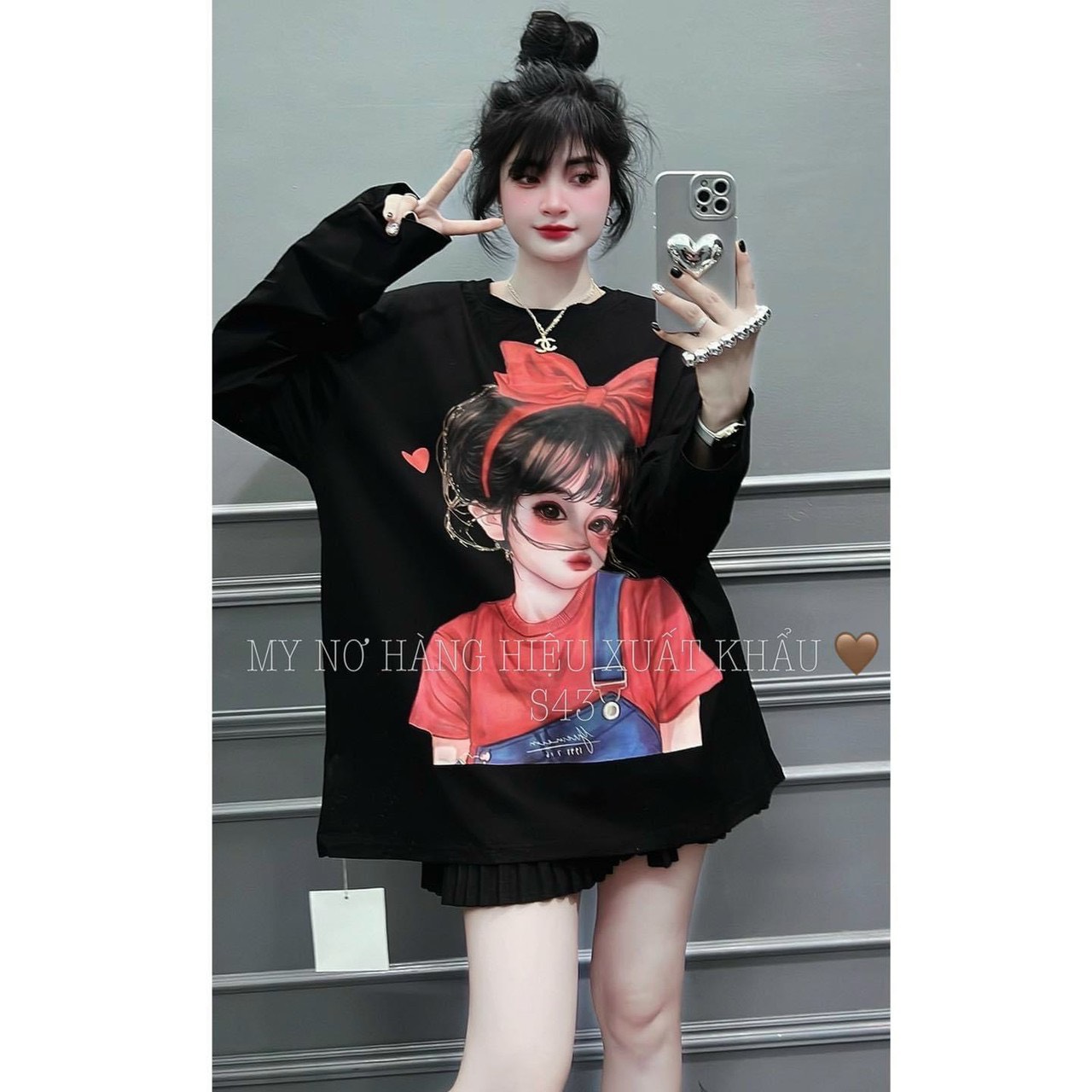 ÁO THUN GIẤY XNK FORM RỘNG CÔ GÁI