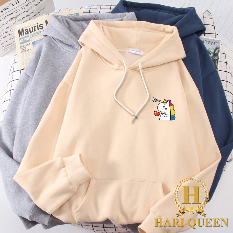 Áo hoodie ngựa búng tim hari0121