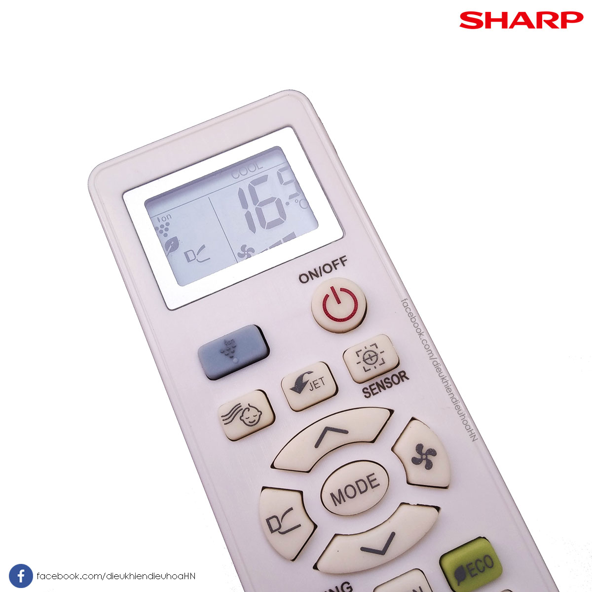 Điều khiển điều hòa Sharp CRMC-A998JBEZ CRMC-A997JBEZ 1 chiều ECO
