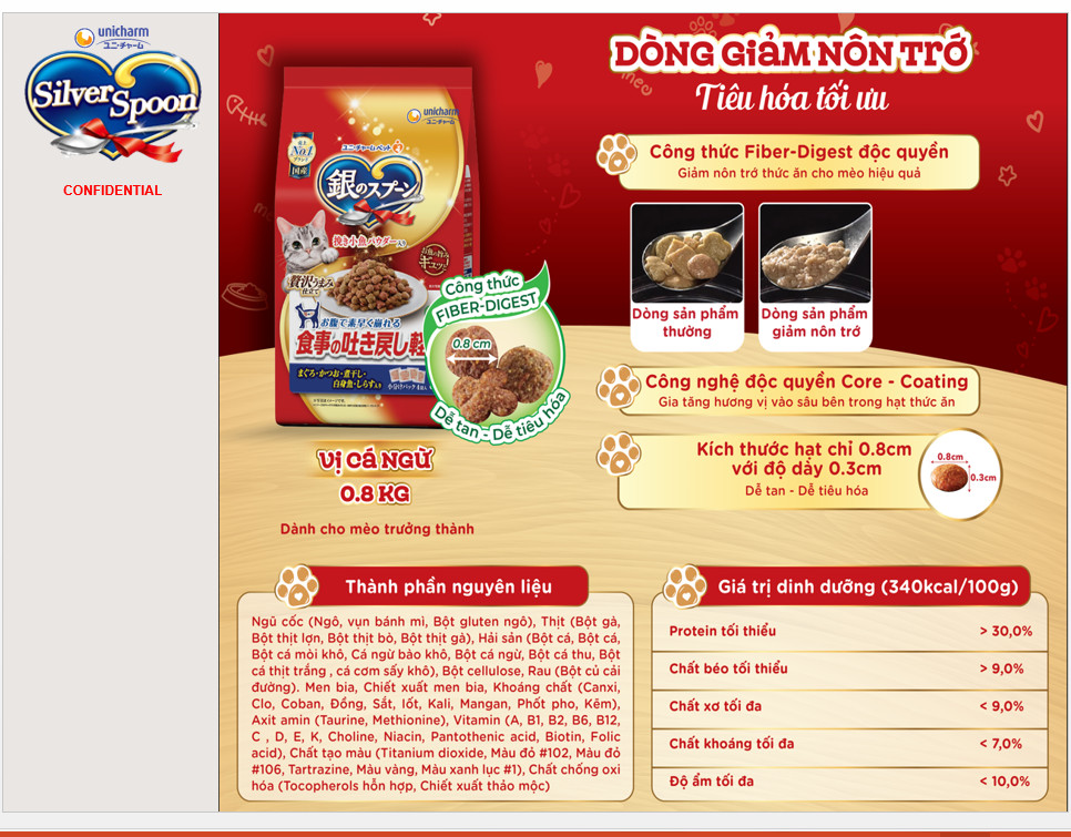Thức ăn Silver Spoon cho mèo giảm nôn trớ
