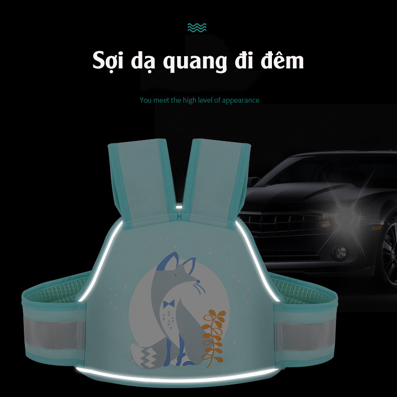 Đai xe máy phản quang an toàn cho bé
